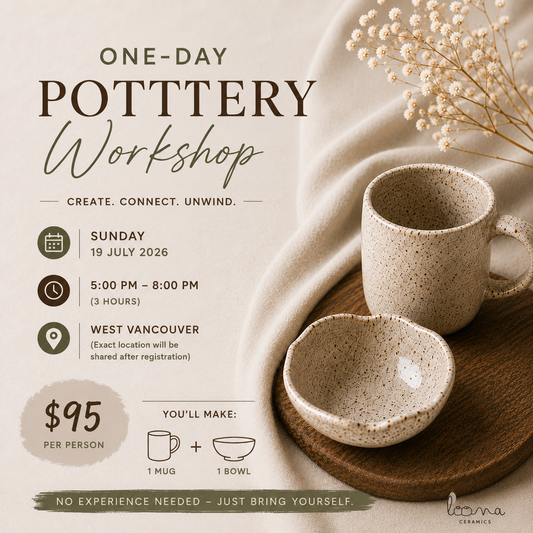 One-Day Handbuilding Pottery Workshop - July 19th, 2026